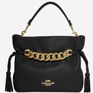 Coach Andy leather tassel bucket bag slingbag